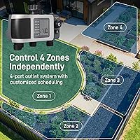 Vista 4 de Orbit 24634 B-hyve XD Temporizador inteligente de riego con manguera de 4 puertos