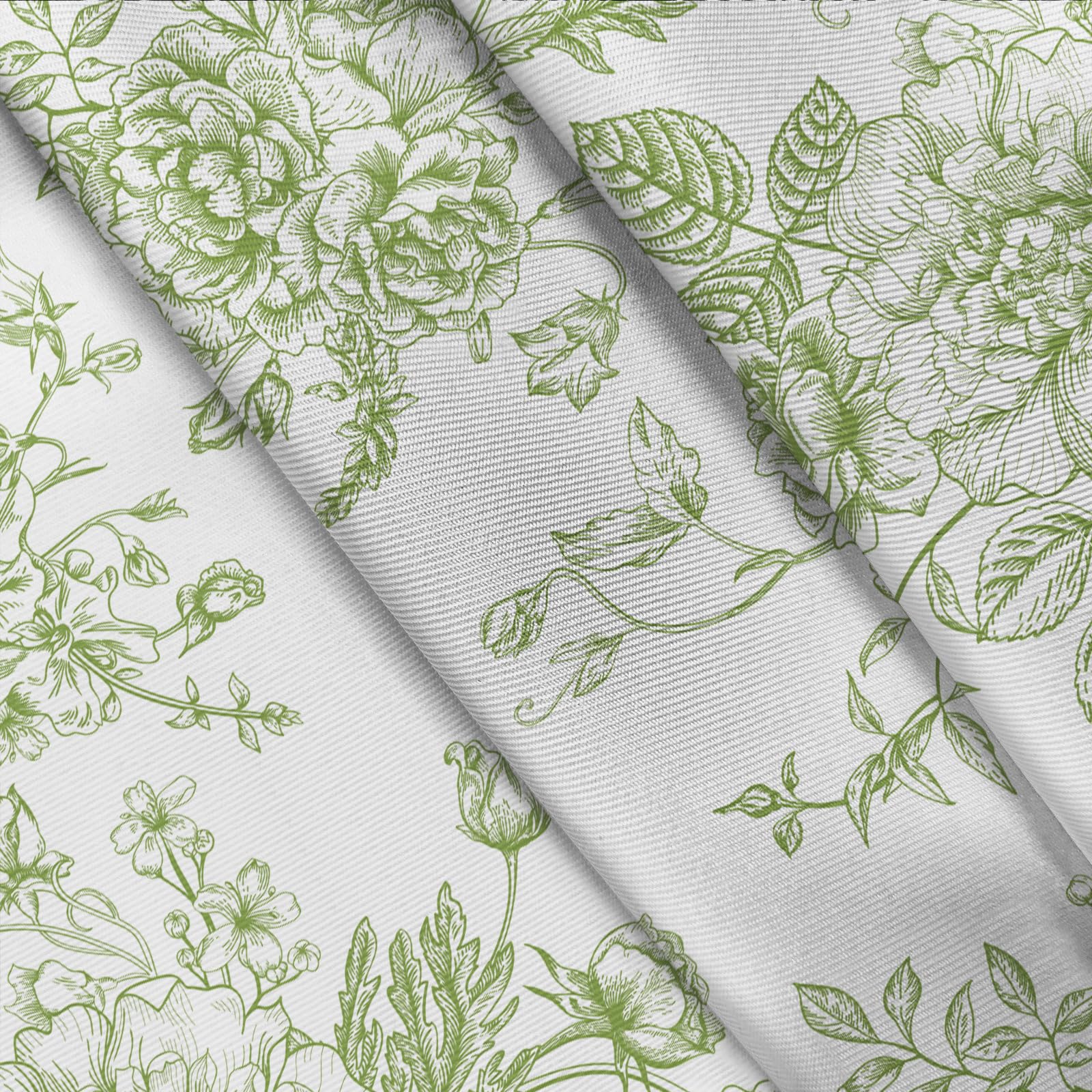 Tovaglia Rettangolare Verde Con Fiori Rustici – 132x182 Cm, Impermeabile E Lavabile, Per Tavoli Da Pranzo, Picnic, Matrimoni E Cene All’aperto