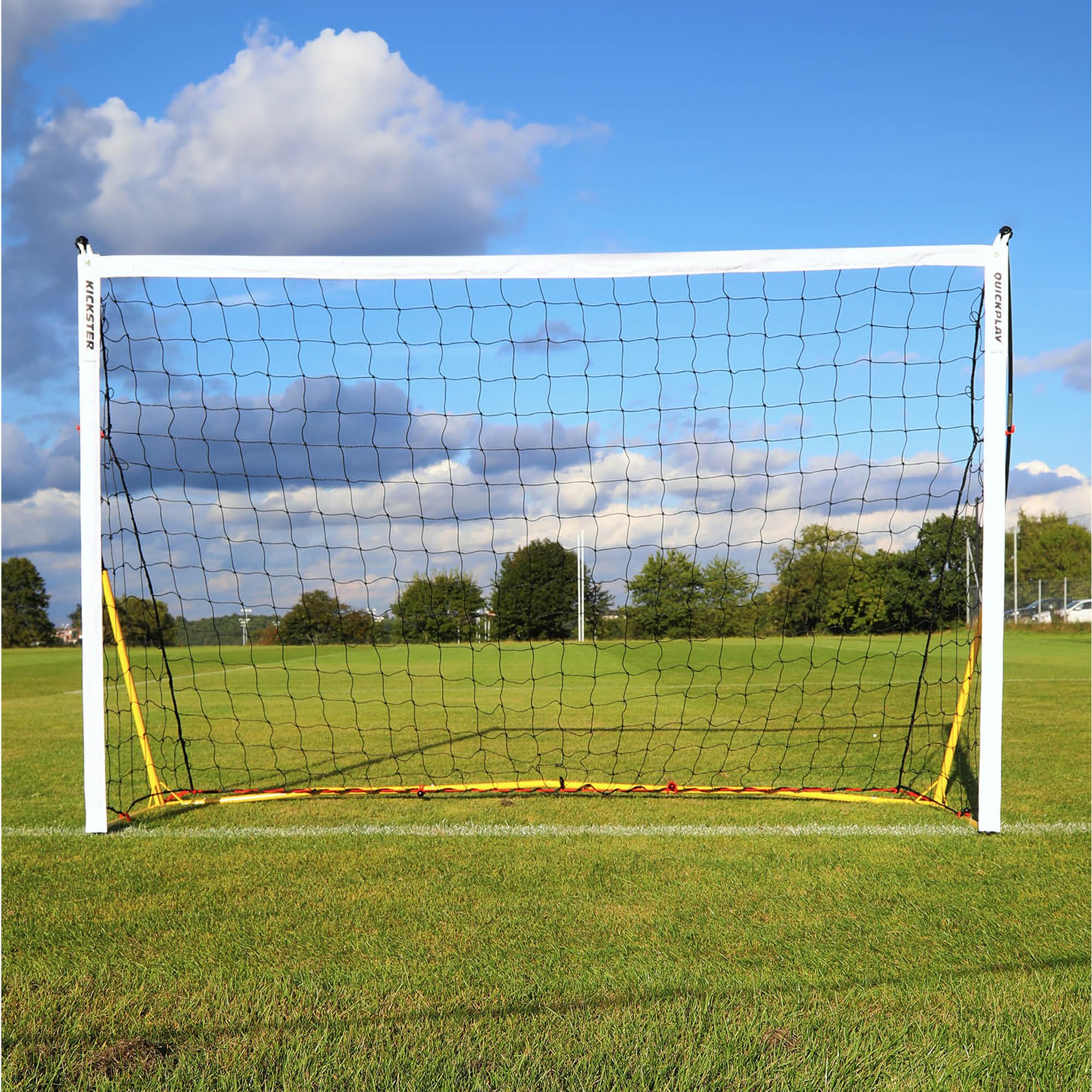QUICKPLAY Kickster But de Foot Enfant Extérieur avec Filet de Football – Cage de Foot Portable 240×150 cm & 180×120 cm