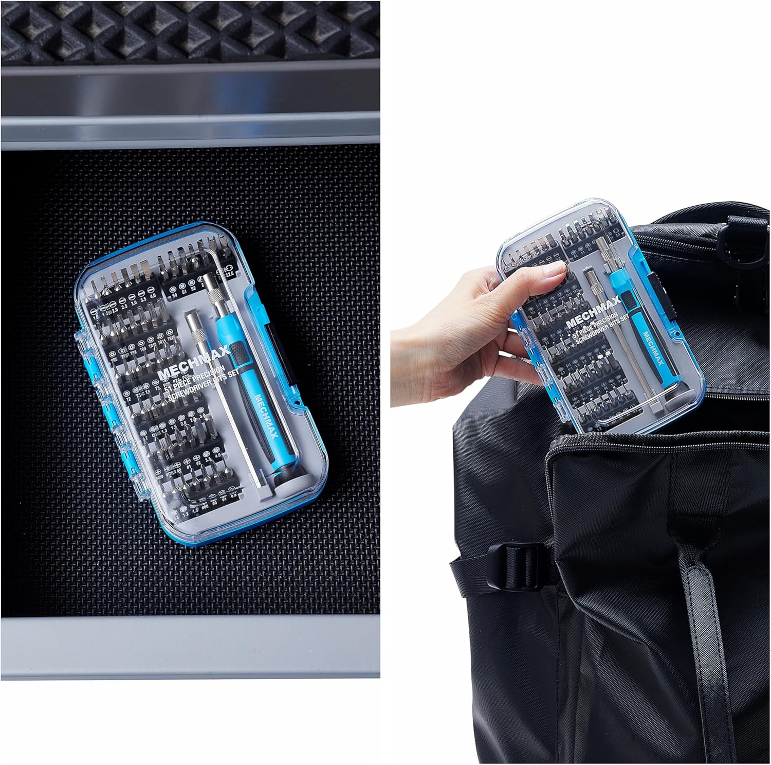 51-Piece MECHMAX Magnetic Precision Screwdriver Set - Electronics Repair Tool Kit with Security Star, Pentalobe Bits for iPhone, MacBook, PS5, Switch, Laptop, Glasses & Watch - Image 8