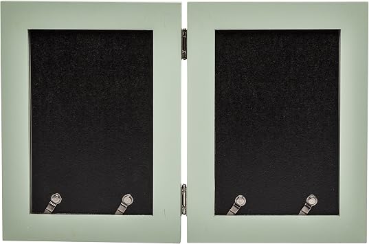 Hampton Frames PALOMA Hinged Double - 4x6 (10x15cm) Sage Green Picture Photo Frame Glass PAL301904S