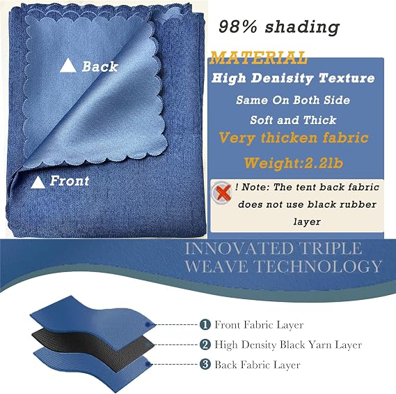 Dorm Home Solid Thicken Bunk Blackout Bed Curtains Cloth Bed Canopy Students Single Sleeper,2 Panels Dark Blue