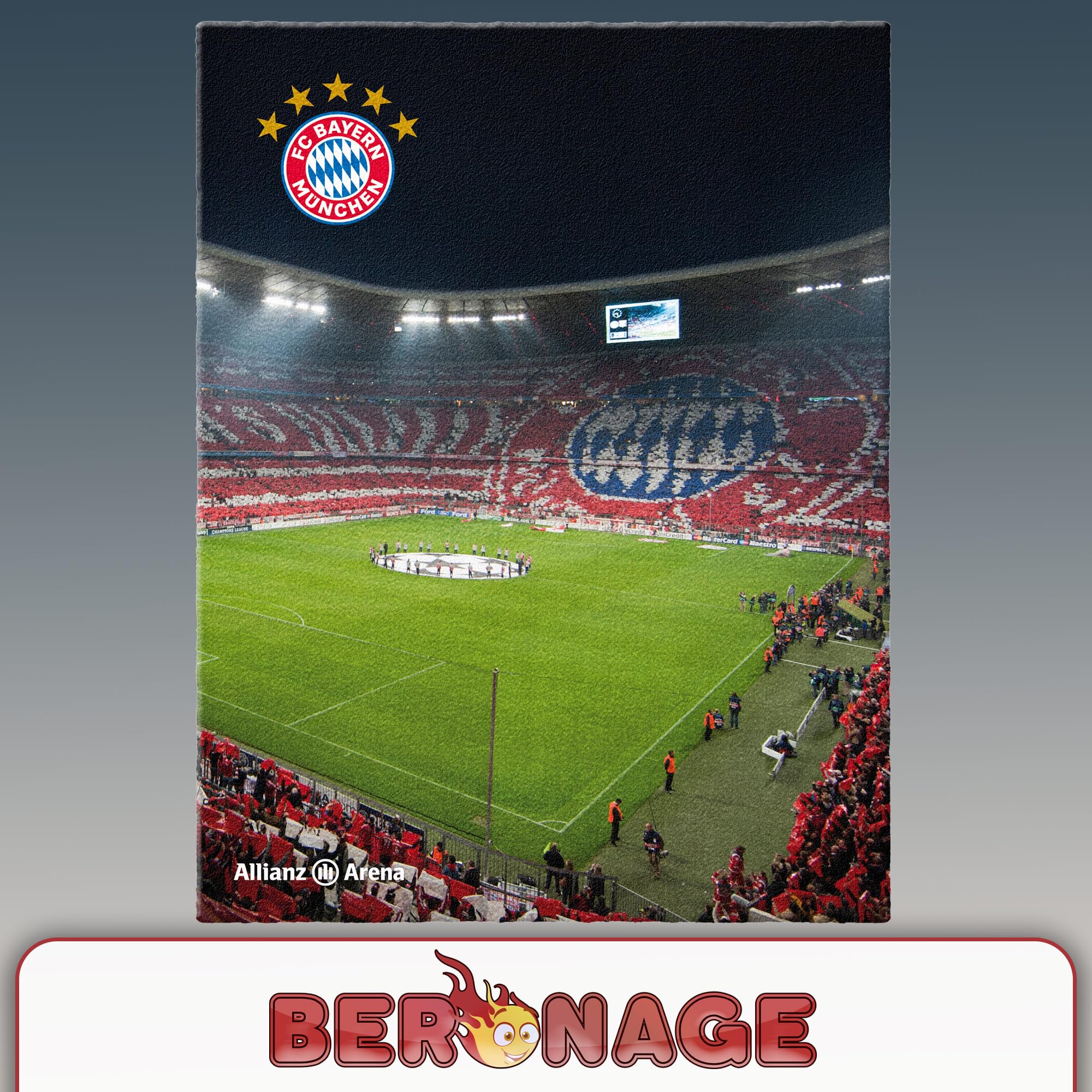 FC Bayern München Teppich Allianz Arena 100 x 130cm rutschhemmend lärmhemmend Kinder-Vorleger Läufer Fußball FCB Deutscher Rekord-Meister Mia san Mia Champions Leage Bundesliga