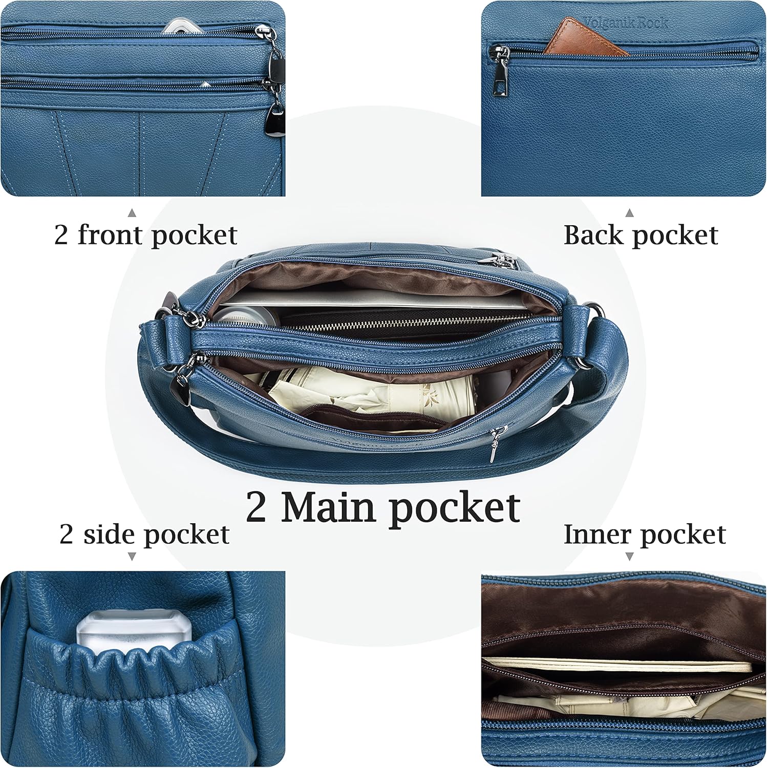 Crossbody Purse for Women Ladies Soft PU Leather Shoulder Bag Medium Roomy Handbag Fashion Tote Top Handle Satchel - Image 6