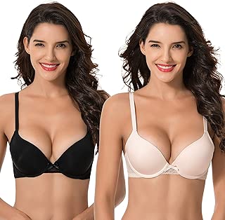 Womens Plus Size Perfect Shape Add 1 Cup Push Up Underwire Tshirt Bra - coolthings.us