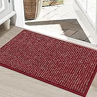 Vista 17 de BEQHAUSE Tapete para puerta de Dirt Trapper de 20 x 32 pulgadas, antideslizante, lavable, tapete de entrada, resistente a la suciedad y absorbente