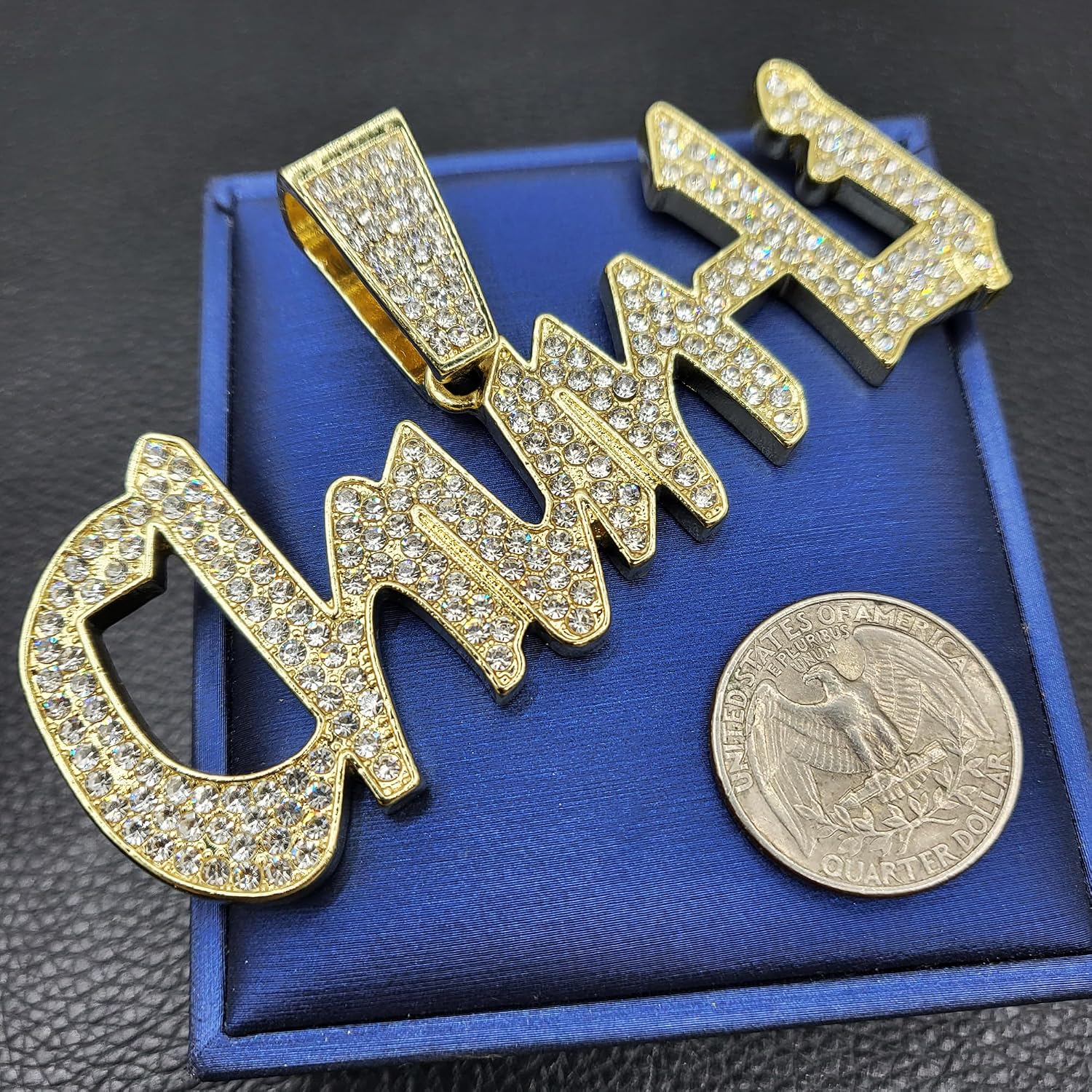 Chun-Li Cubic Zirconia Iced Hip Hop Pendant & 10mm 18" 20" 24" 30" Miami Cuban Chain Fashion Necklace Gift Women