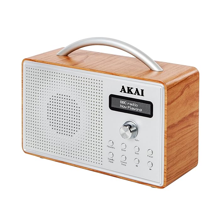 Buy Akai Portable DAB Radio with LCD Screen, Crystal Clear Speaker, 2