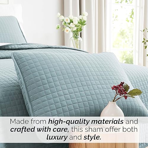 Vista 93 de Fundas Southshore Fine Linens Vilano Springs, para almohada, acolchadas, Microfibra, Pizarra, 20" x 36" 01 - Blanco brillante