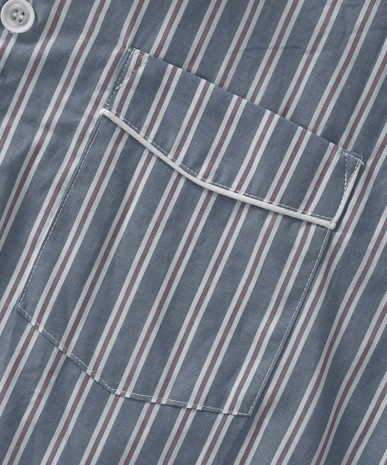 Latuza Men's Lightweight Cotton Pajamas Long Sleeves Shirt Pants Set - Image 6