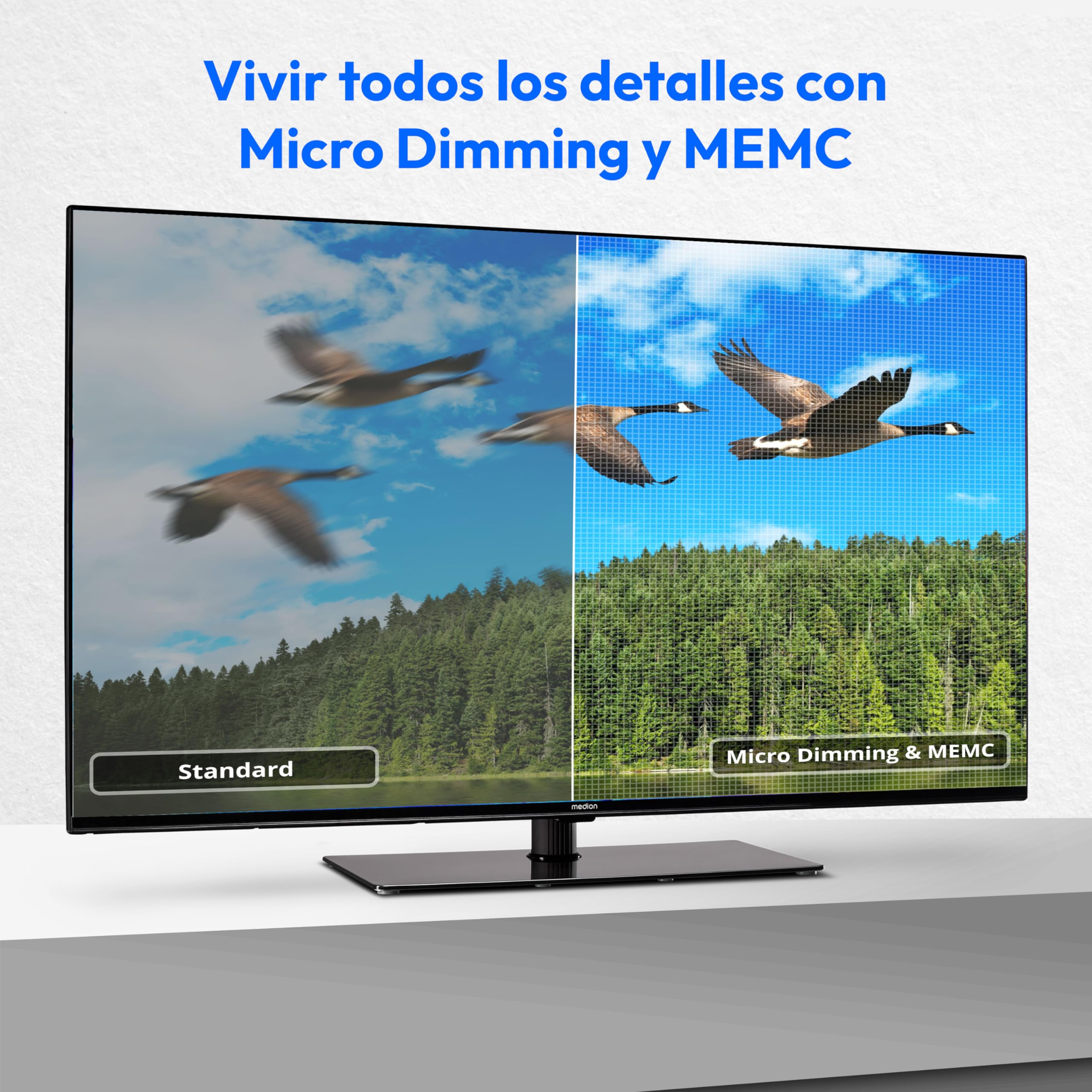 MEDION X14370 (MD 30706) TV 108 cm (43") Smart TV 4K UHD | Dolby Vision HDR, Dolby Atmos, Netflix, Prime Video, MEMC, Micro Dimming, Bluetooth, PVR