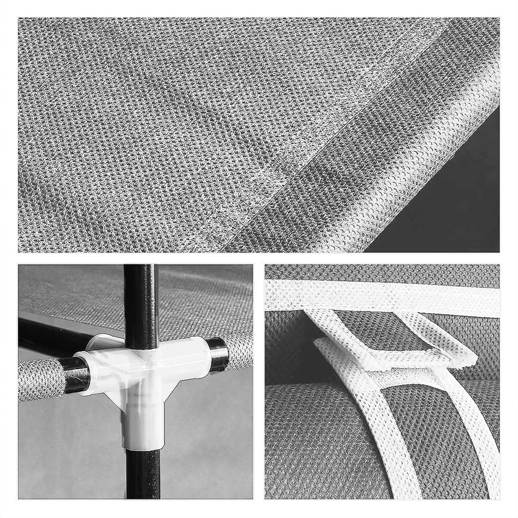 RELOVE Guardaroba in Tessuto Non Tessuto, Armadio con 1 Barre Appendiabiti e 10 Ripiani, Organizzatore Personalizzabile per Abiti, 172 * 134 * 43cm, per Camera da Letto, Grigio