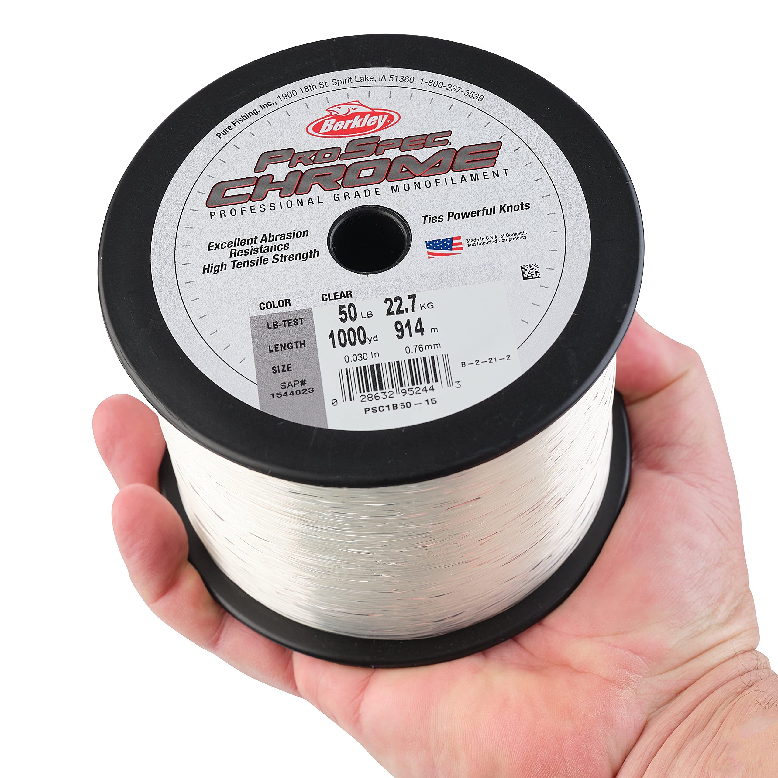 Berkley Psc3b12-15 línea de Pesca, Unisex, Transparente, 12lb-3000yd