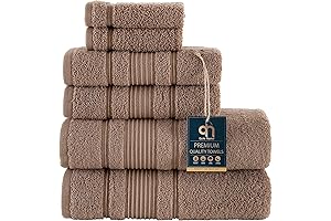Qute Home 6-Piece Brown Bathroom Towel Set: The Epitome of Luxury and Absorption