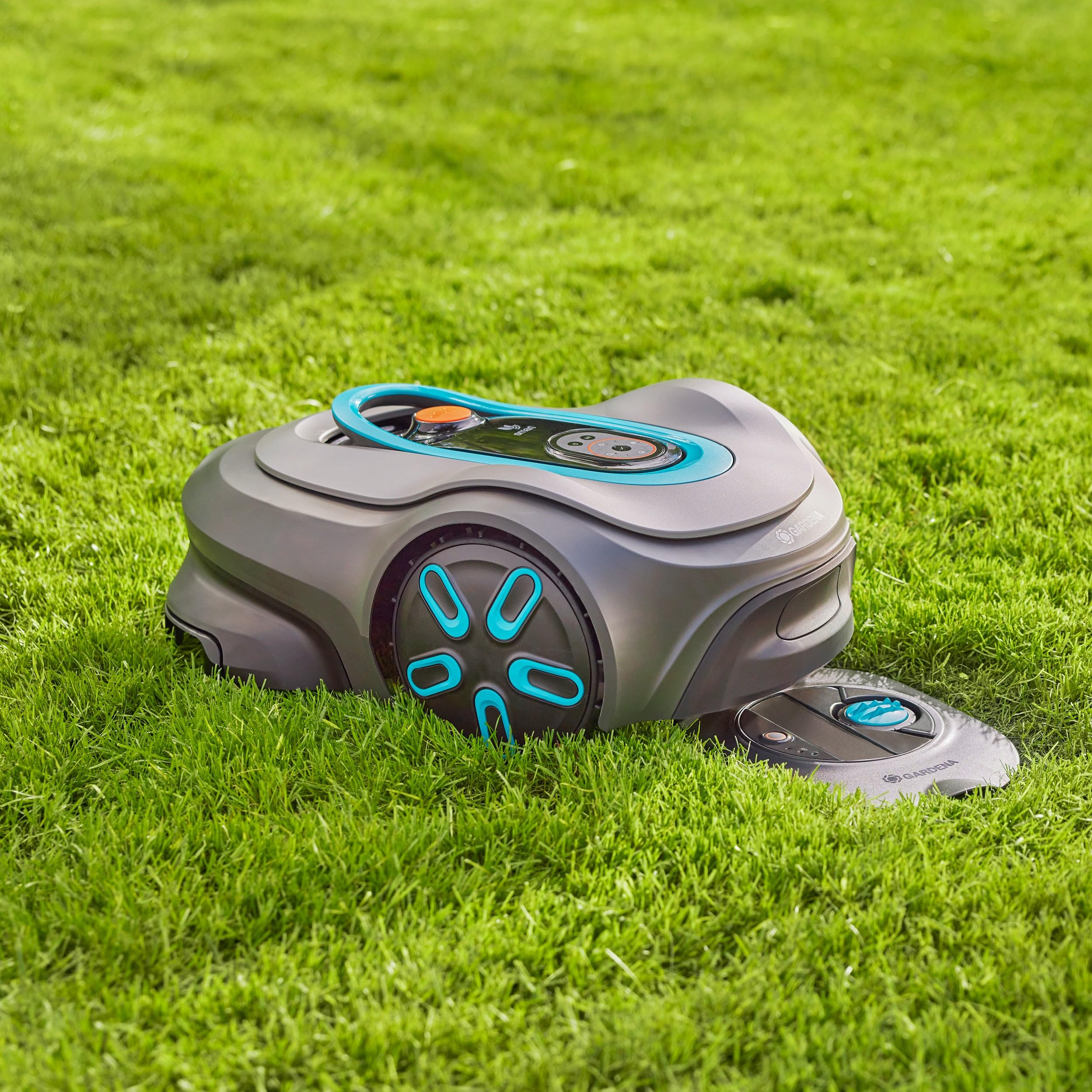 Gardena AquaPrecise Sistema de riego por tuberías: Ahorro de Agua, riego preciso para césped de hasta 320 m², Control Bluetooth, fácil instalación (16001-20)