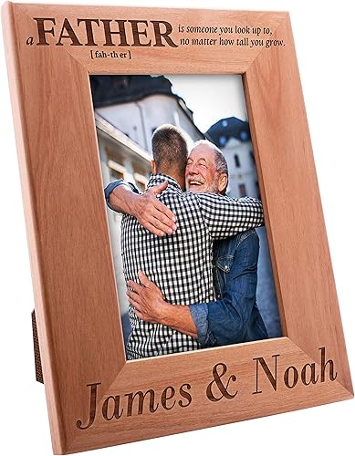 Miniatura 2 de Marco de fotos personalizado para el Día del Padre con nombres, 4 x 6 pulgadas, alguien a quien miras, marco de fotos grabado para papá, regalos