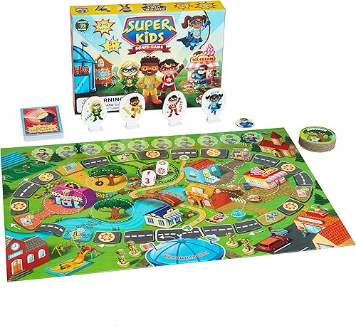 Miniatura 2 de Nuevo! JH5 Super Kids! un emocionante juego de mesa cooperativo de superhéroes para niños a partir de 5 años corre por la ciudad para atrapar al