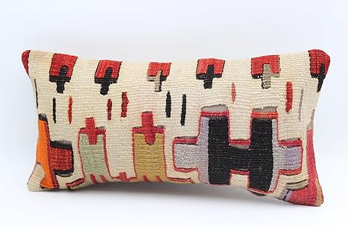 Miniatura 3 de Throw mini kilim pillow 8x16 inch modern Colorful Xsmall pillow striped Boho design Turkish Chair pillow Tiny Trendy Oblong Cushion Cover Tribal