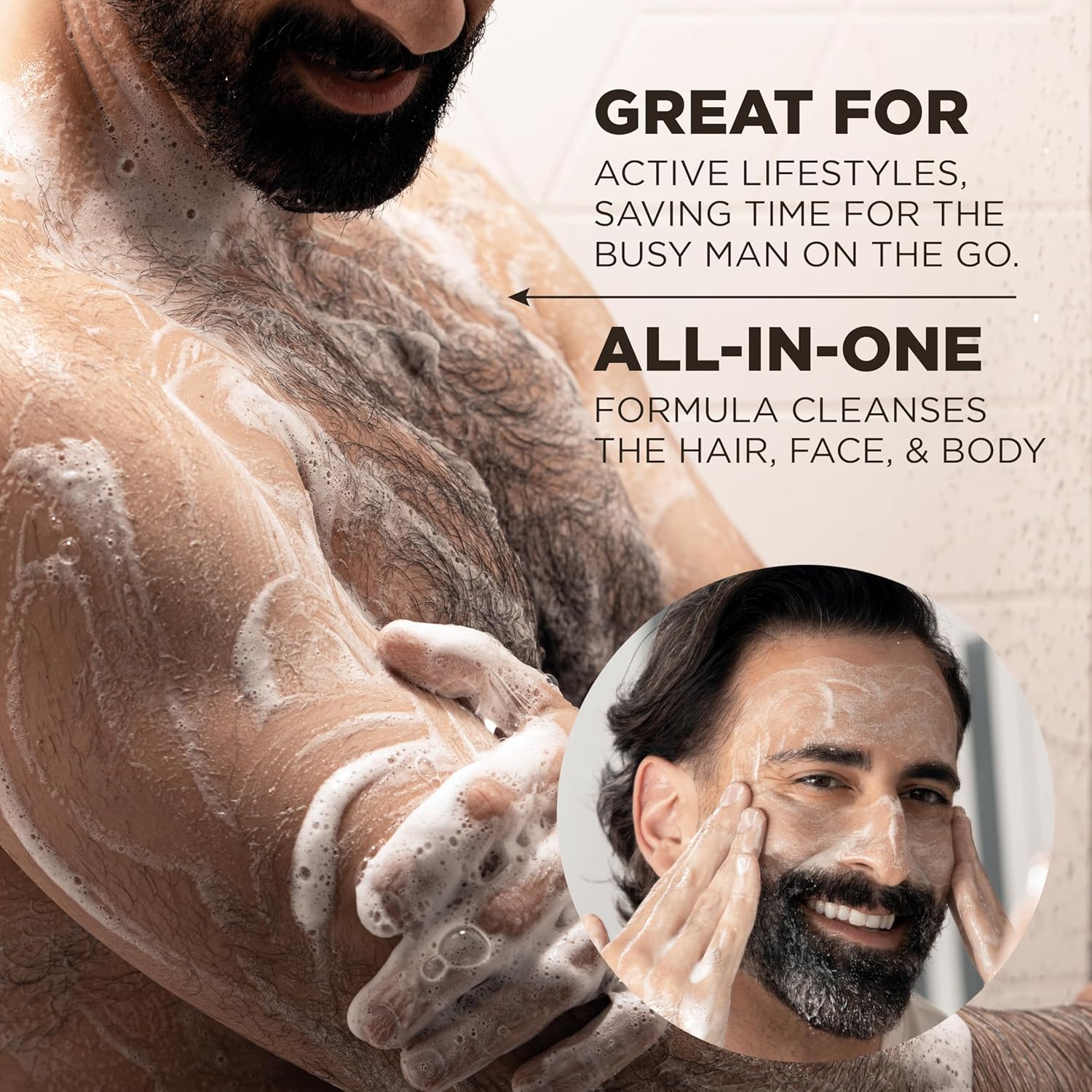 CHI pour Homme 3-in-1 Cleansing & Moisturizing Hair, Face & Body Wash for Men, Made With Aloe Vera & Nettle, Fresh, Woody Scent, Sulfate-Free, 11.5 oz - Image 8