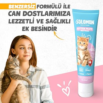 Solomon Kitten Paste 100 Gr Yavru ve Anne Kedi Multivitamin Malt Macunu