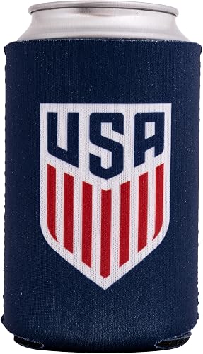 Desert Cactus US Soccer Can Insulator Beverage Cooler USMNT USWNT United States USA Men's Women's National Team Soccer Reversible Foam Beverage Holder (Design A)(1)