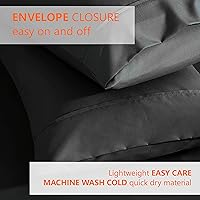 Vista 3 de American Home Collection Juego de 2 fundas de almohada de microfibra de doble cepillado, suaves y de fácil cuidado