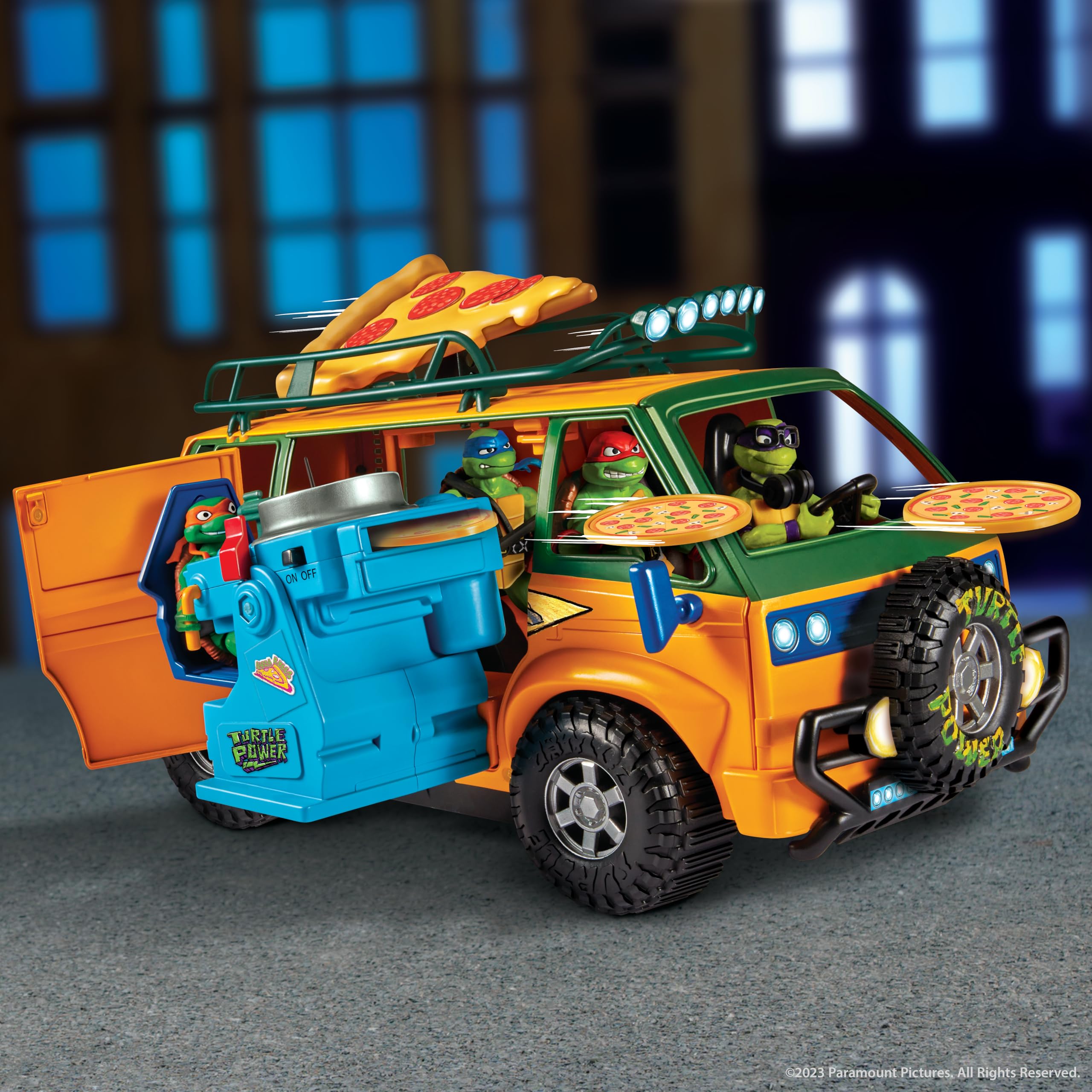 Teenage Mutant Ninja Turtles 83468CO Mutant Mayhem Pizza-Feuerwehrwagen Jungen von 4 bis 7 Jahren und TMNT-Fans, Mehrfarbig/Meereswellen (Ocean Tides)
