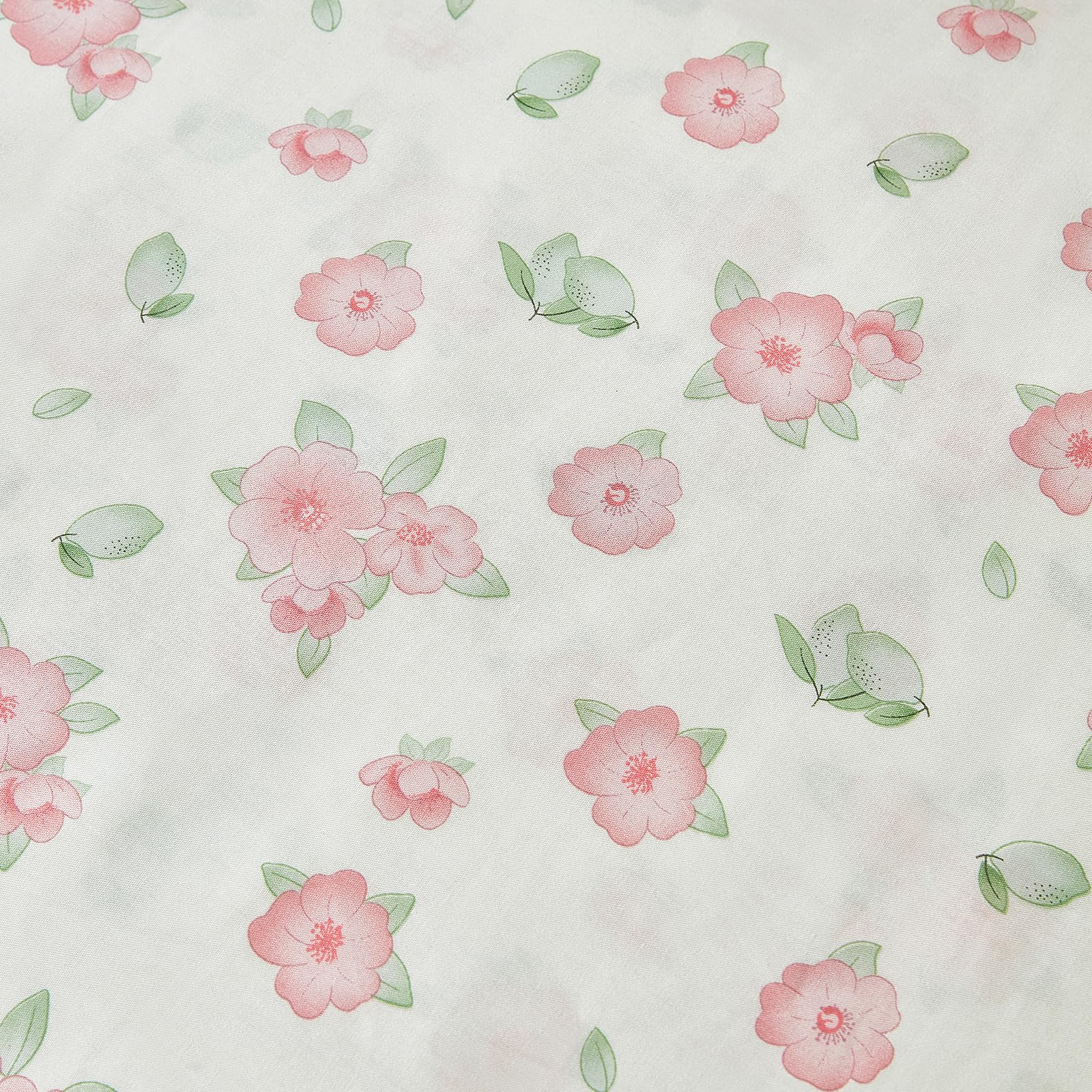 Biancheria da letto con fiori, 220 x 240 cm, in cotone rosa, motivo floreale, morbida, traspirante, 3 pezzi, per ragazze con chiusura lampo e 2 federe da 80 x 80 cm