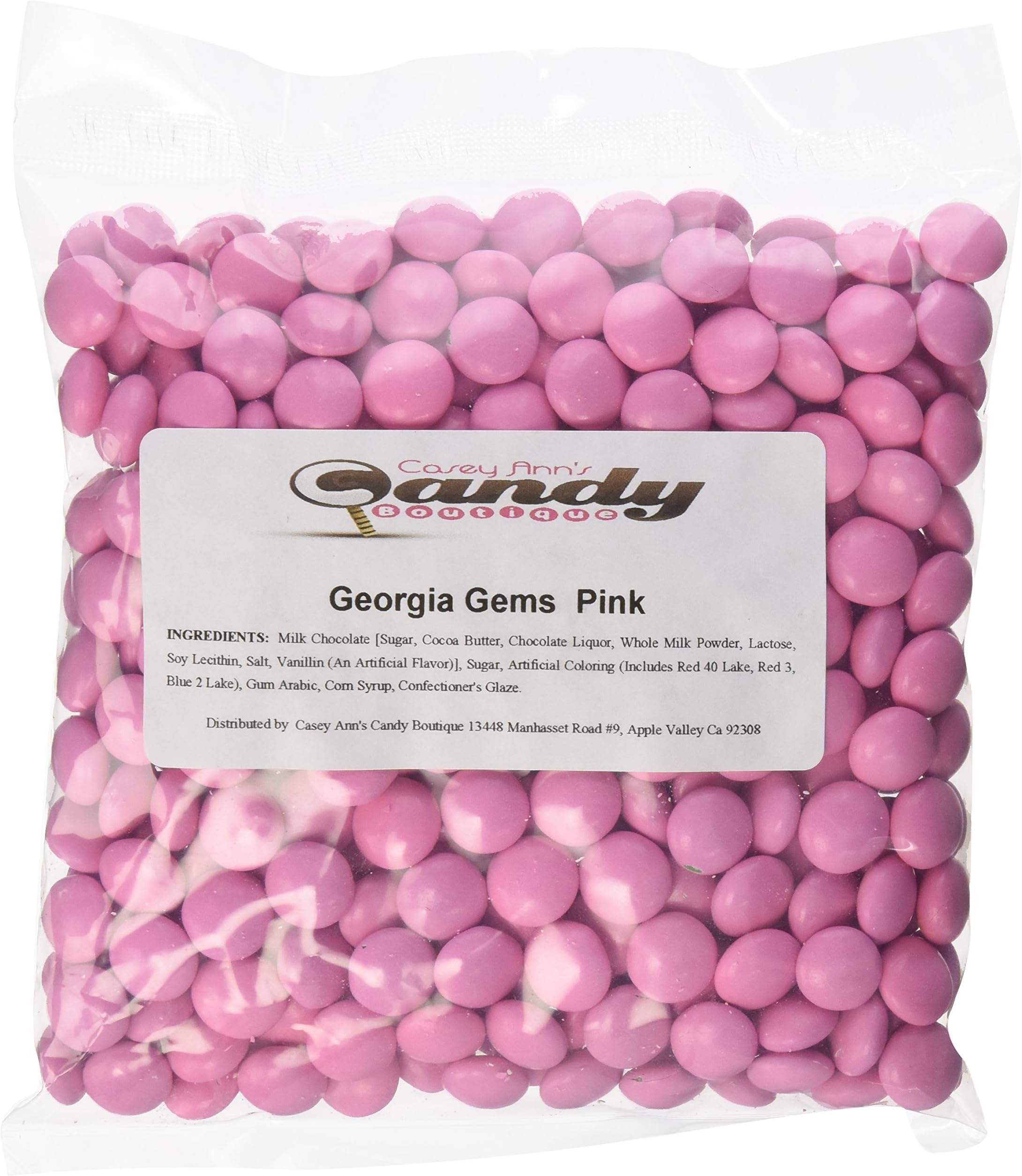 Pink Milk Chocolate Gems 1 Pound Bag