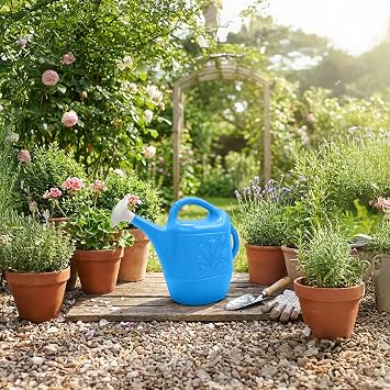 Union Products 63066 2 Gallon Indoor/Outdoor Watering Can, Caribbean Blue