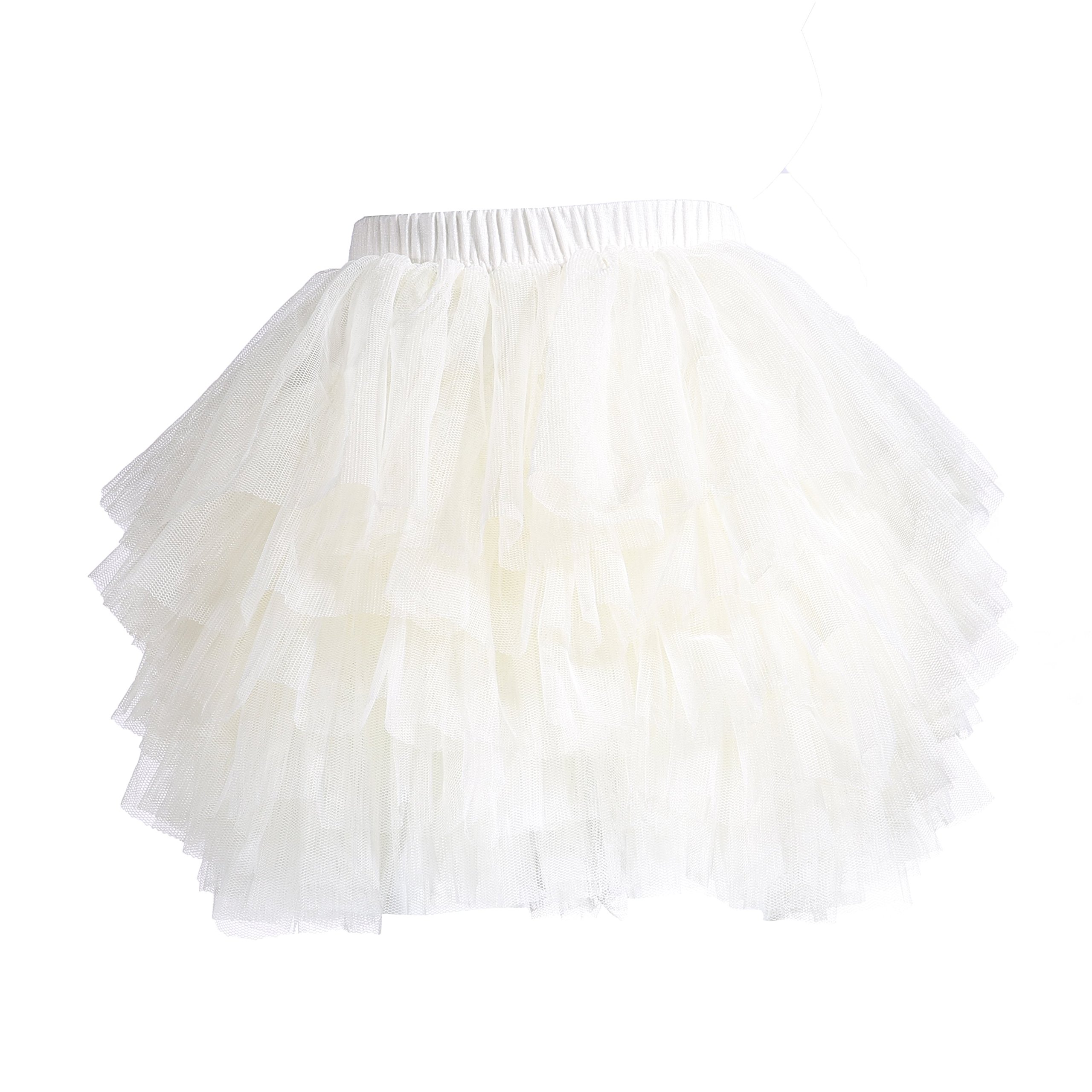 Eaasok Baby Girls' Tutu Skirt Toddler 6 Layered Tulle Tutus 1-8T White