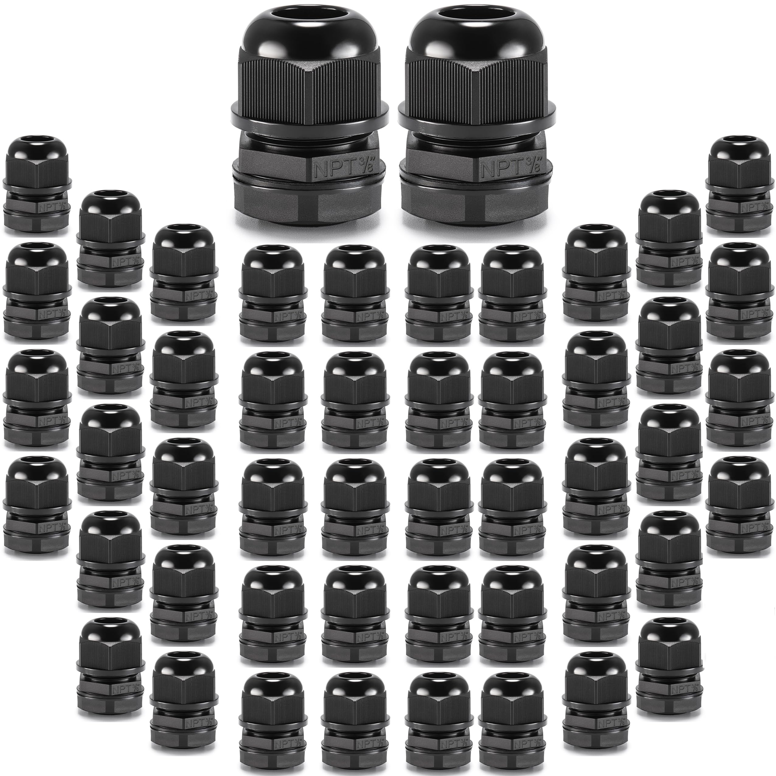 QILIPSU 12pcs 1/2" NPT Cable Gland Waterproof IP68 Nylon Cable Pass Through Cord Grip Connector Strain Relief Wire Grommet — Amazon image 15