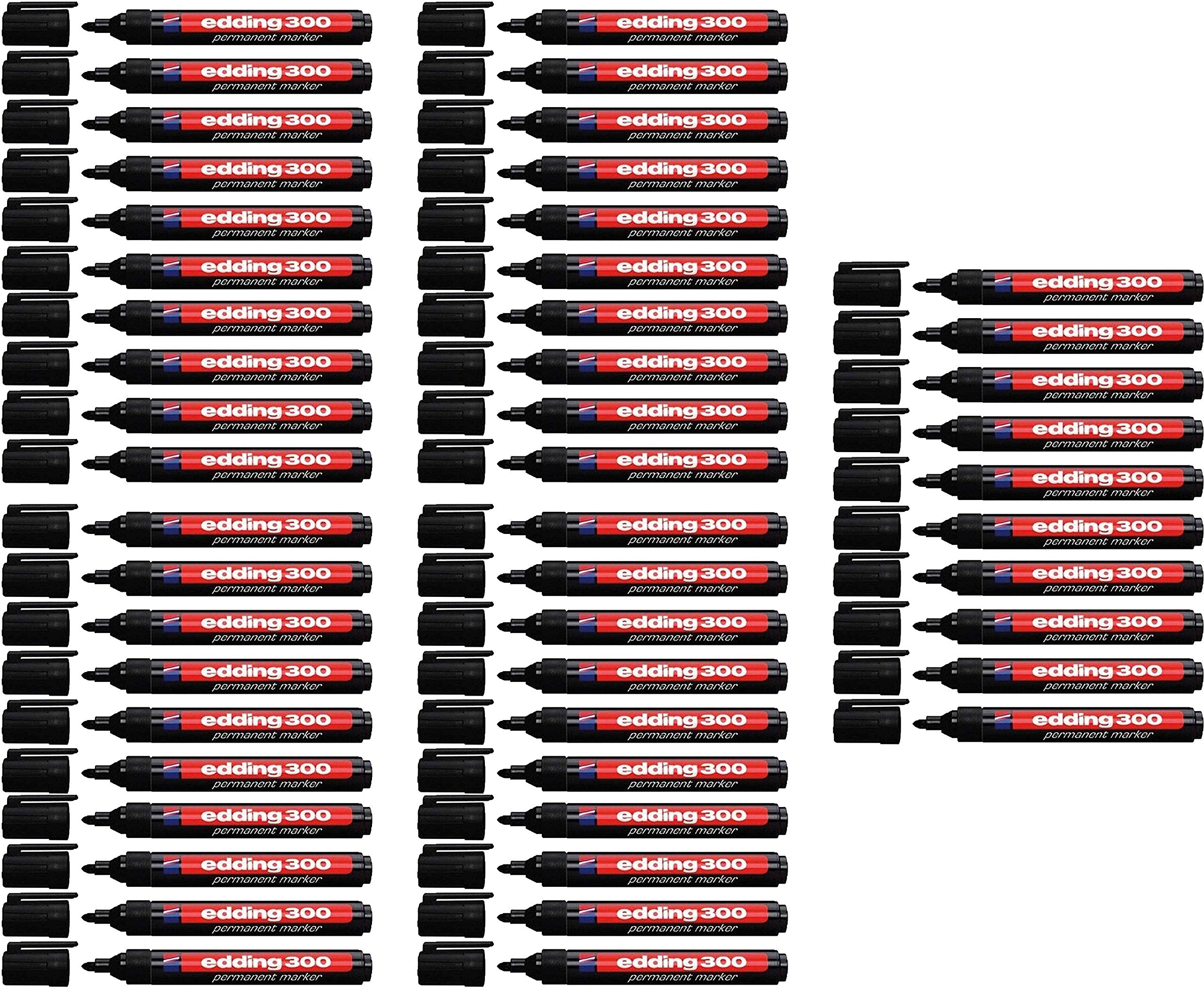 edding Rotulador permanente 300 negro (50 unidades)