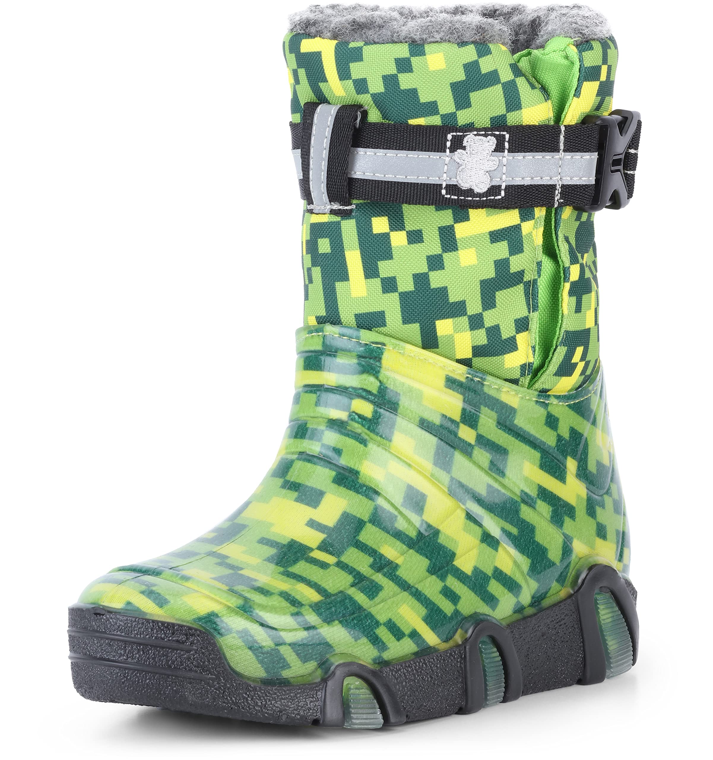Ladeheid Kinder Schneestiefel Gummistiefel Winterstiefel gefüttert mit Muster LAZT008