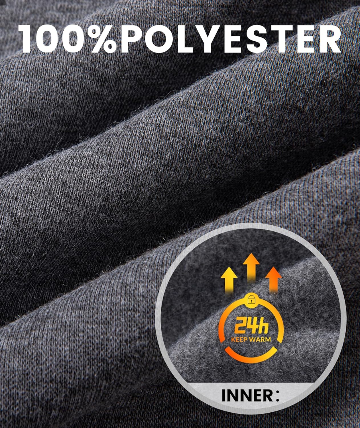 Little Beauty Men's Fleece Joggers with Pockets Warm Winter Sweatpants Workout Running Athletic Pants - Image 5