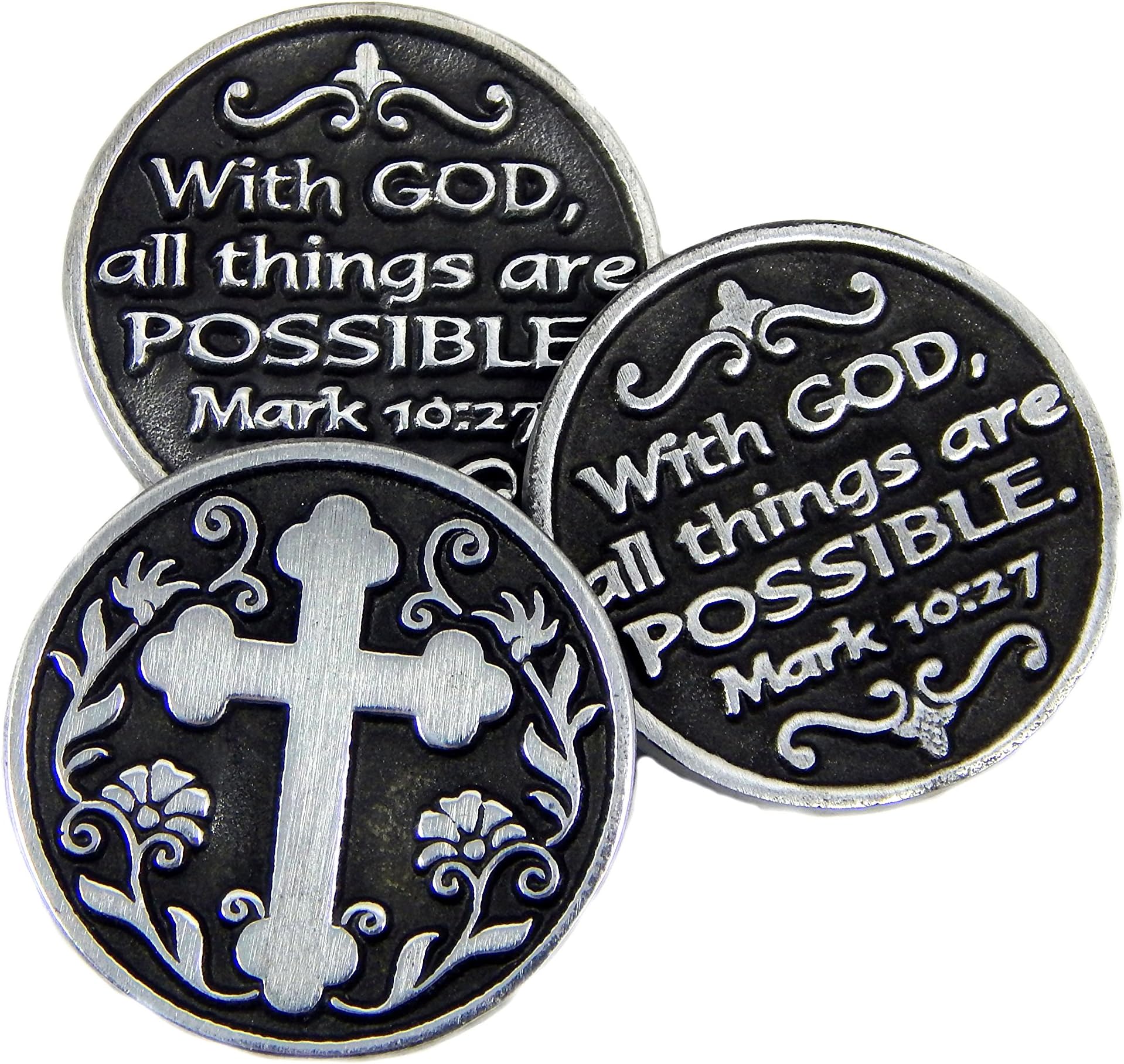 CA with God All Things are Possible Pocket Token - 3 Coins