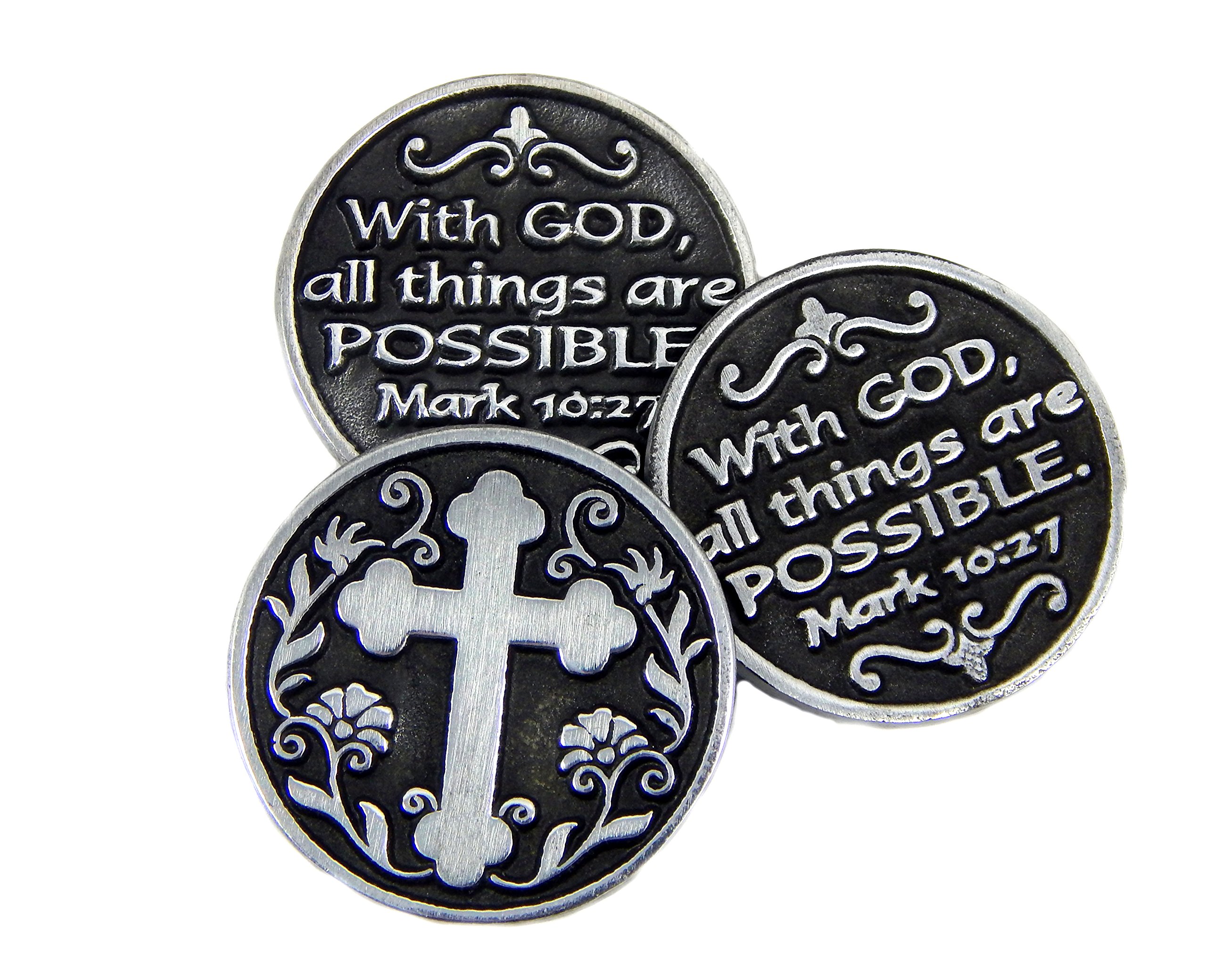 CA with God All Things are Possible Pocket Token - 3 Coins