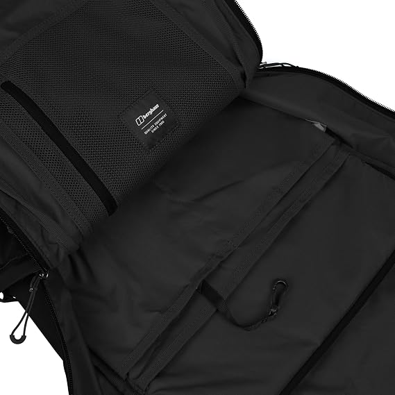 Berghaus Unisex Explorer Rucksack | Rolltop Day Packs, Black/Black, One Size