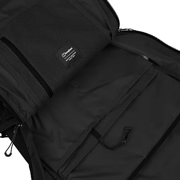 Berghaus Unisex Explorer Rucksack | Rolltop Day Packs, Black/Black, One Size