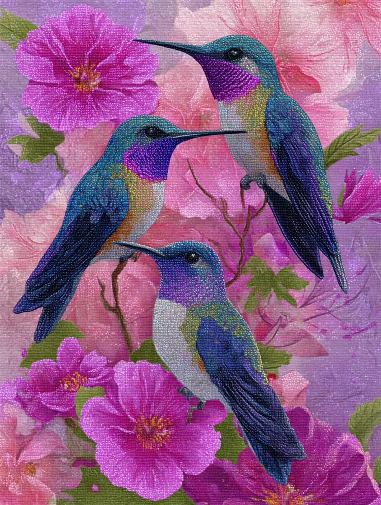 Dipingere con i Numeri Adulti uccelli, Fiori Dipingere con i Numeri Bambini DIY Kit, Set Premium con Pennelli, Decorazione Casa & Creativo Regalo di Compleanno, Attività di Tempo libero 90x120cm z-323