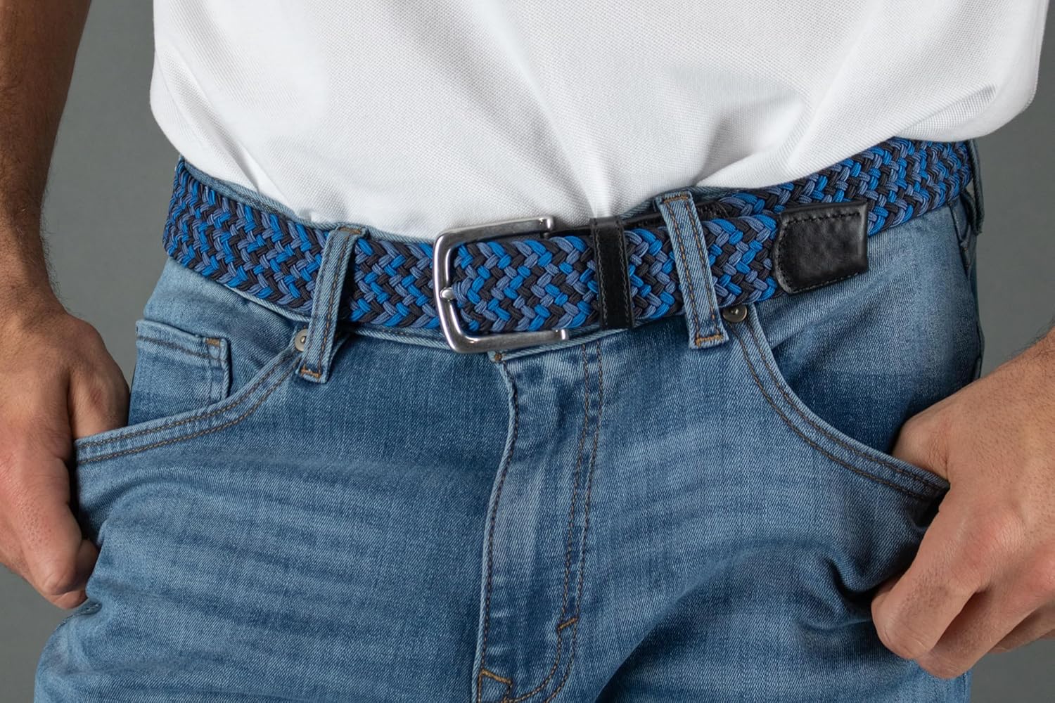 Trafalgar Chandler Mixed Weave Stretch Belt