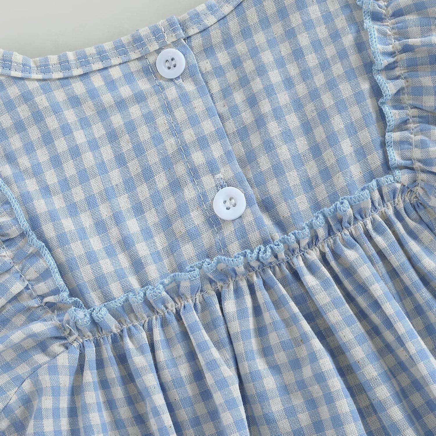 Douhoow Infant Baby Girl Plaid Romper Baby Sweatshirt Romper Ruffle Festival Clothes Fall Winter Outfits with Headband - Image 5