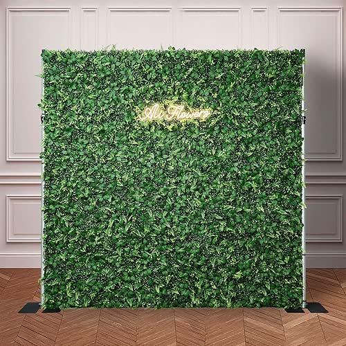 Artificial Flower Wall 8x8ft Green Grass Backdrop for Wedding, Baby