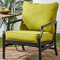 Vista 39 de Greendale Home Fashions 2-Piece Outdoor Deep Seat Cushion Set, Steel Blue Stripe