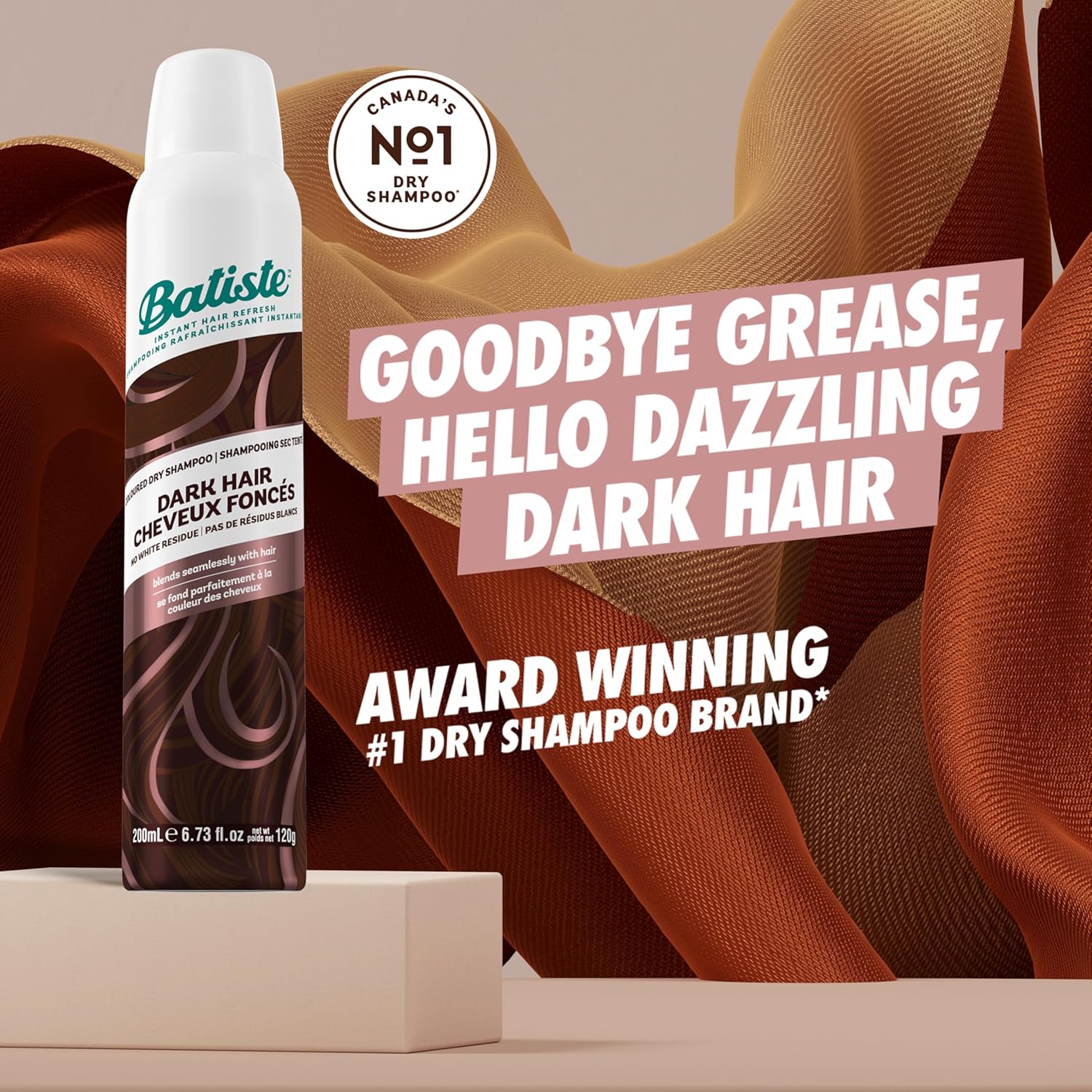 Batiste Dry Shampo Dark Hair 200ml - Waterless shampoo formula for instant refresh in seconds - Image 3