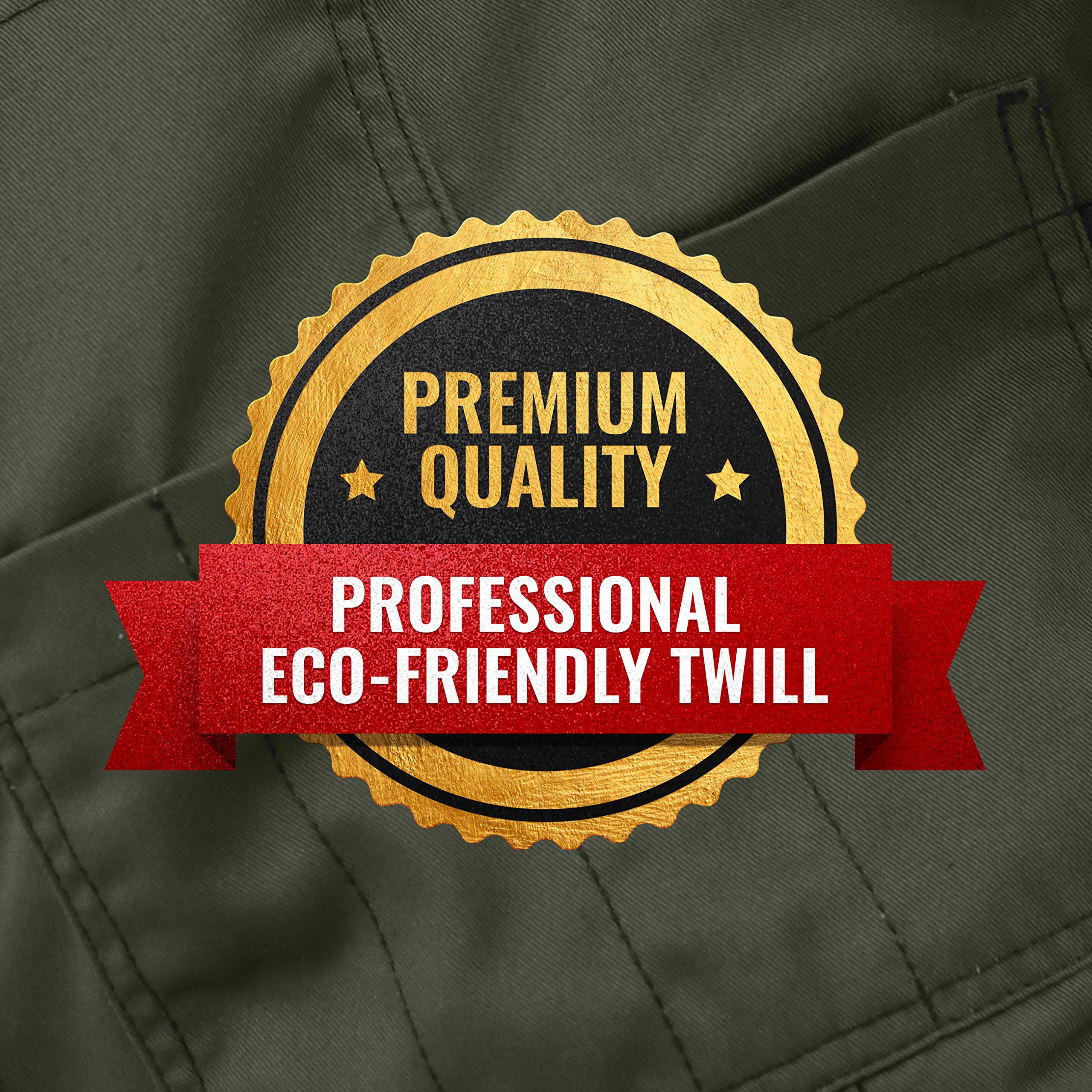 Under NY Sky Grembiule in twill o denim senza cravatta, Verde muschio, Medium to X-Large