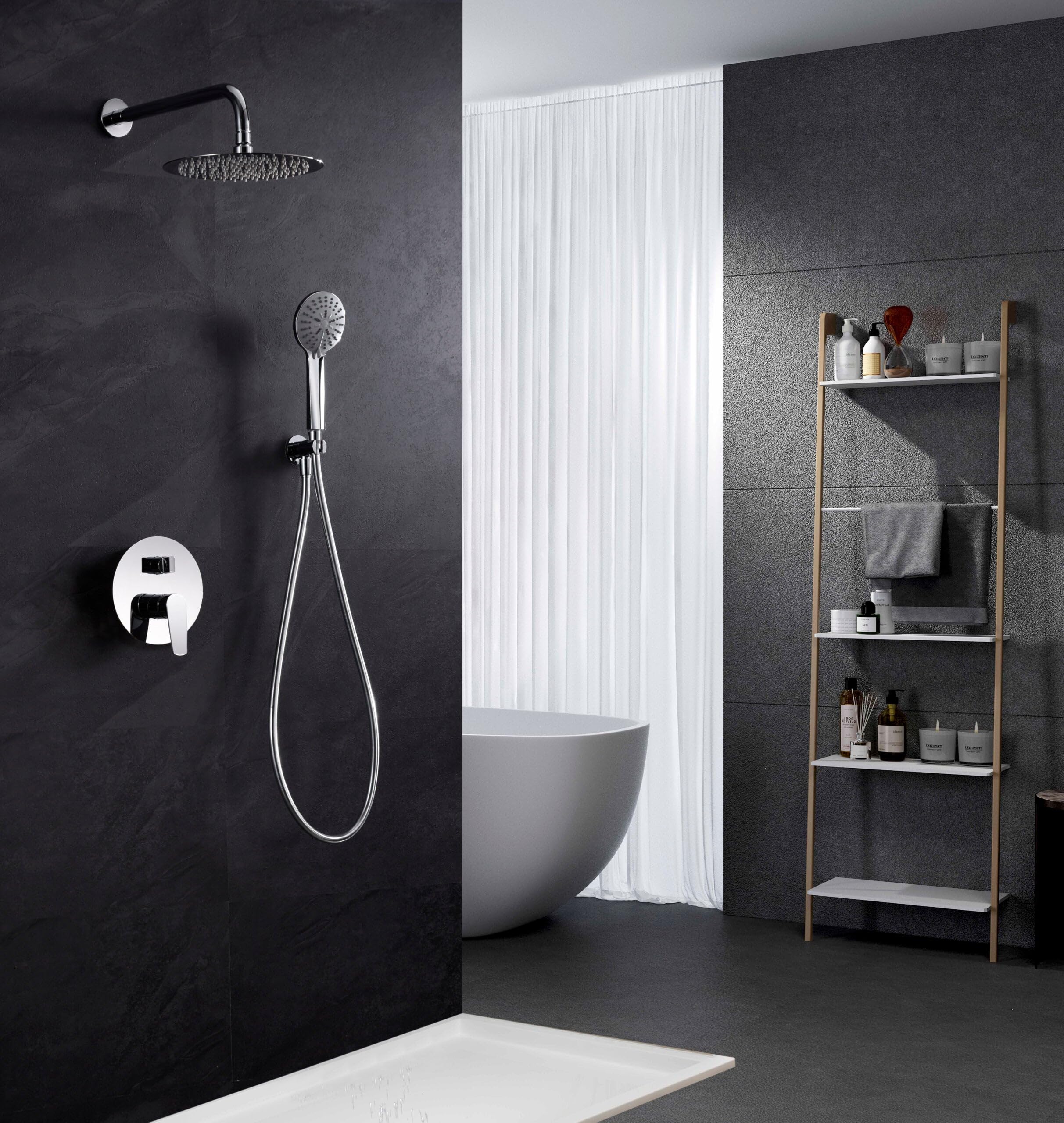 IMEX GPZ044 BÉLGICA Conjunto de Ducha Empotrado Monomando Cromo