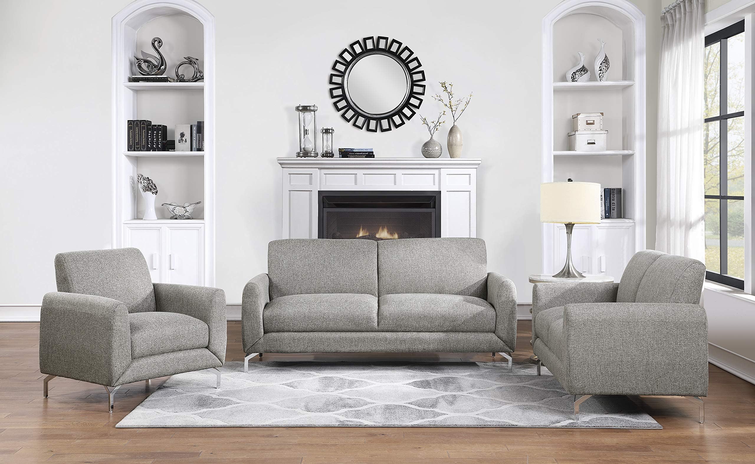 Lexicon Hotevilla 3-Piece Sofa Set, Brown