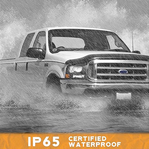 Miniatura 9 de WEELMOTO Conjunto de faros delanteros para Ford Super Duty F250 F350 F450 F550, 2000-2004, Ford Excursion 2000-2004, repuesto con luz de esquina de