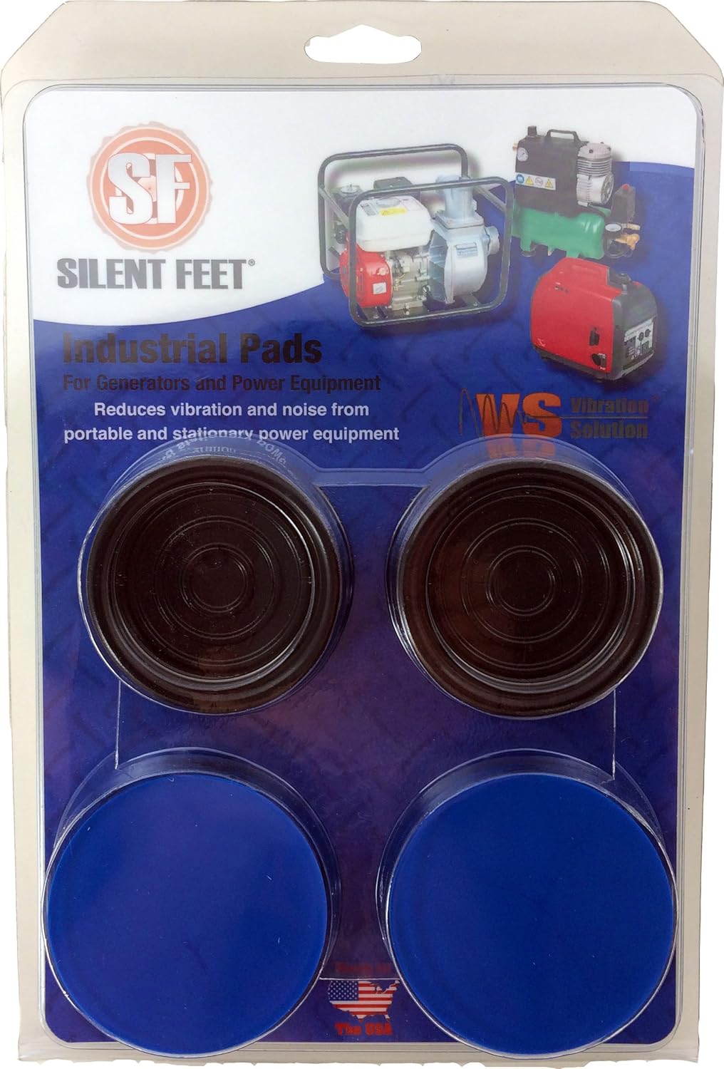 Industrial Silent Feet - Anti-Vibration Pads for Generators, Air Compressors and Power Equipment